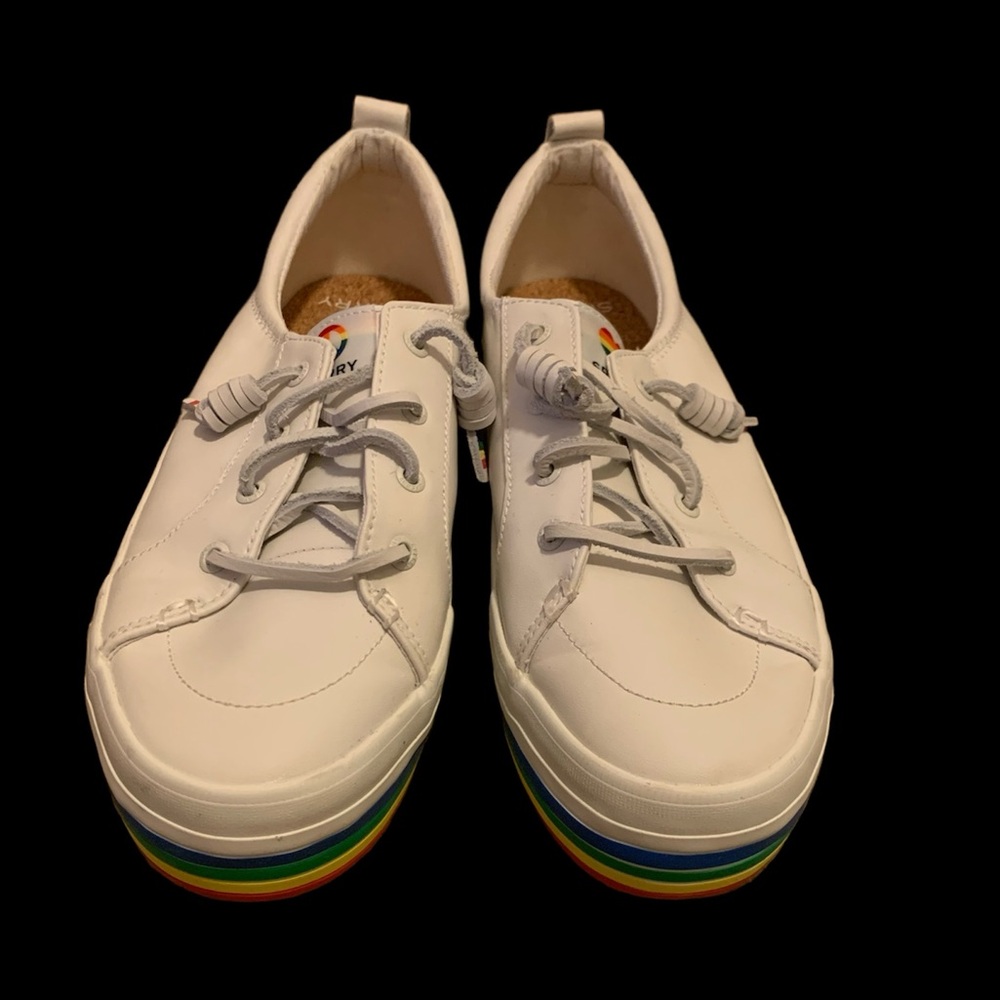 PRIDE Women’s Sperry Crest Vibe Platform Sneakers size 10